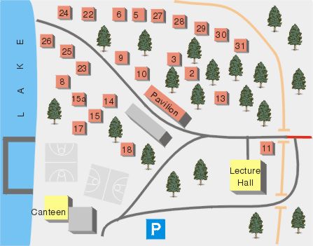 Bachotek Holiday Retreat site plan Bachotek – ośrodek wypoczynkowy UMK
